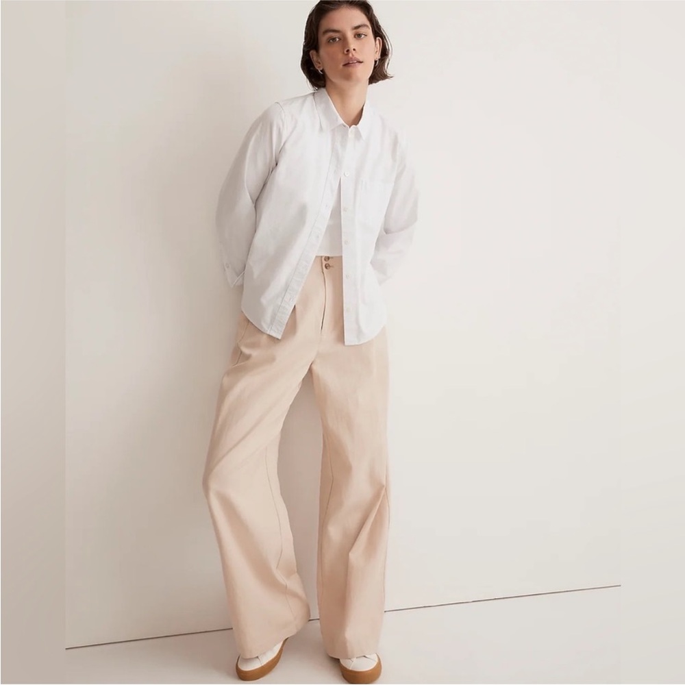 Madewell Cream Wide Leg Pants